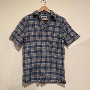 Mountain Khakis Flannel Short Sleeve Button Down Size Small Classic Fit